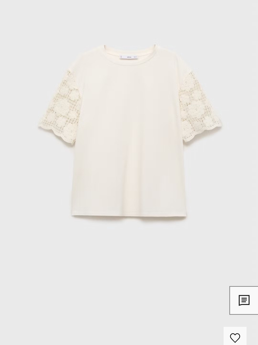 Mango Maternity Top with Crochet Sleeves